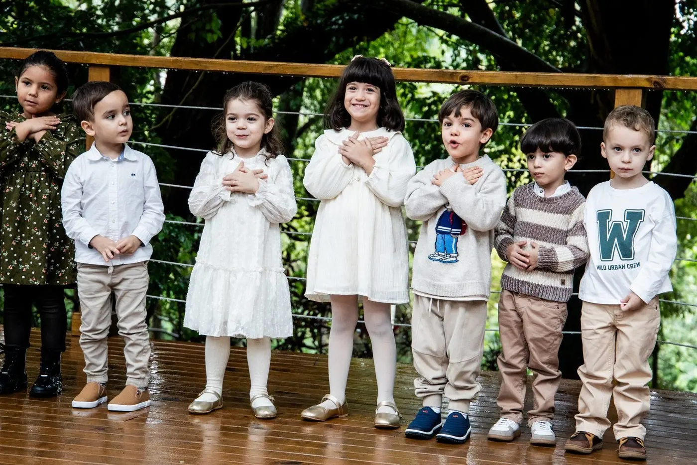 Turma da Educação Infantil em apresentação